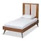 Baxton Studio Takeo Mid-Century Modern Transitional Ash Walnut Finished Wood Twin Size Platform Bed 180-11150-11159-Zoro - alternate 1